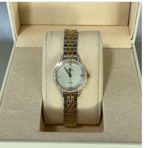 Continental, Ladies Swiss Watch w/ Gold and Stainless Band, Mother of Pearl Dial